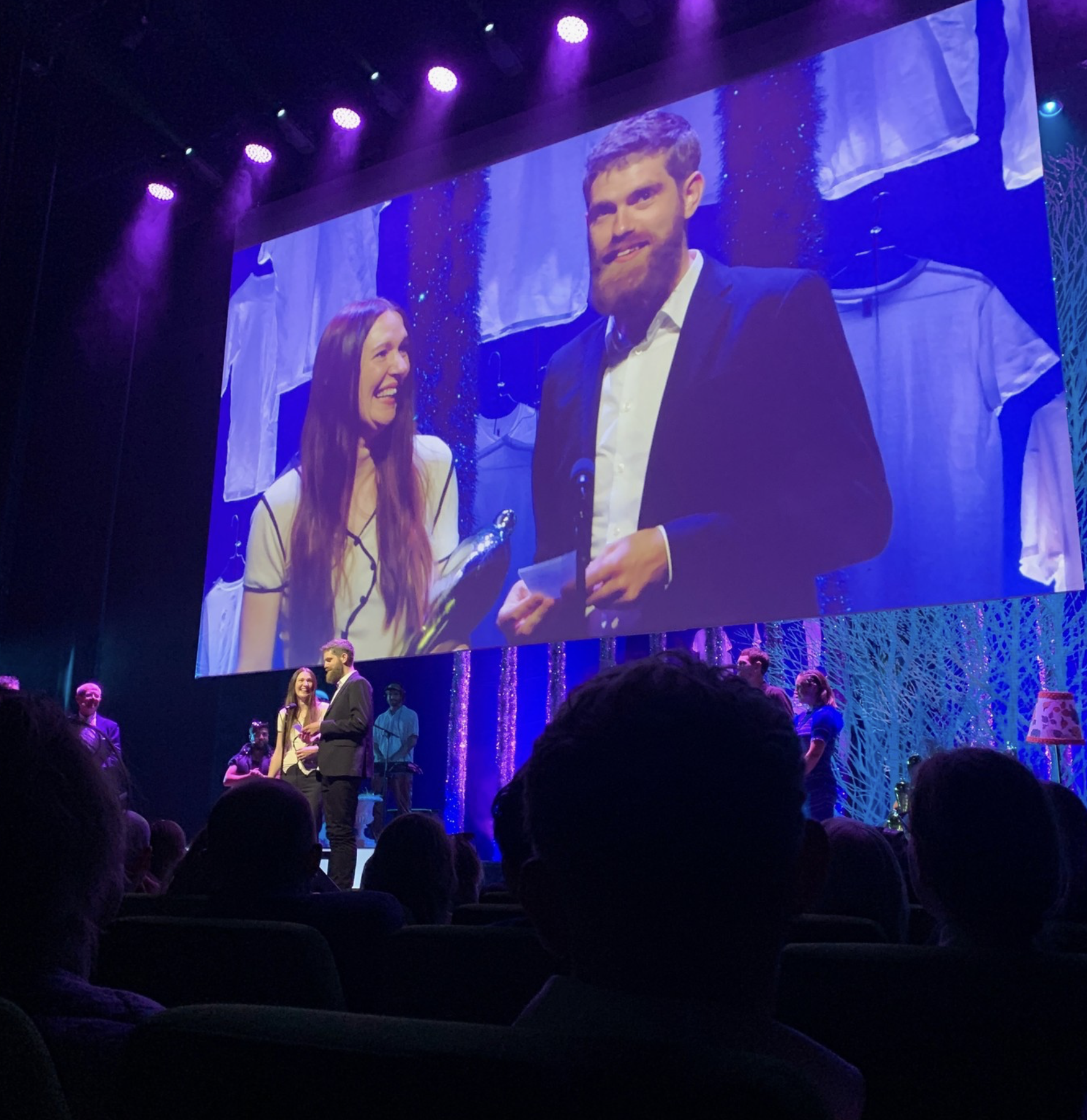 Receiving a Reumert Award